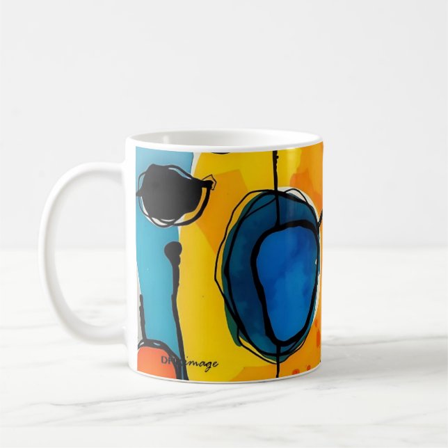 Mug de café "Sunrise Abstraite" par DAKimage (Gauche)