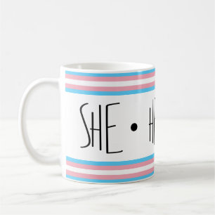 Mug de café transgenre Pronoms Elle/Son/Ses