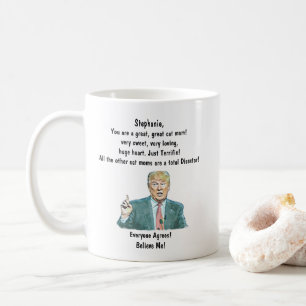 Mug de café Trump personnalisé pour Cat Mom Ajou