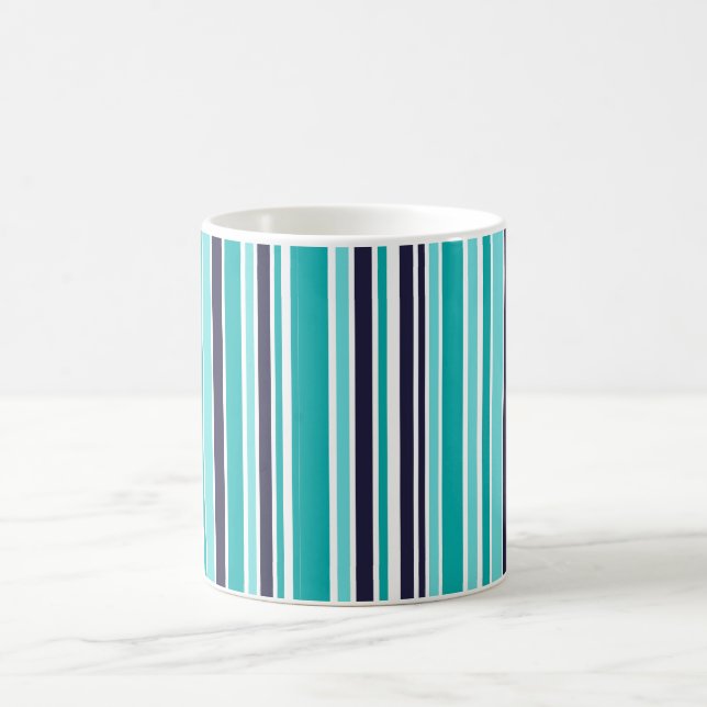 Mug De Café Turquoise Et Bleu Foncé (Centre)
