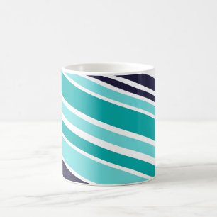 Mug De Café Turquoise Et Bleu Foncé