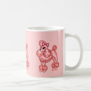 Mug de caniche rose
