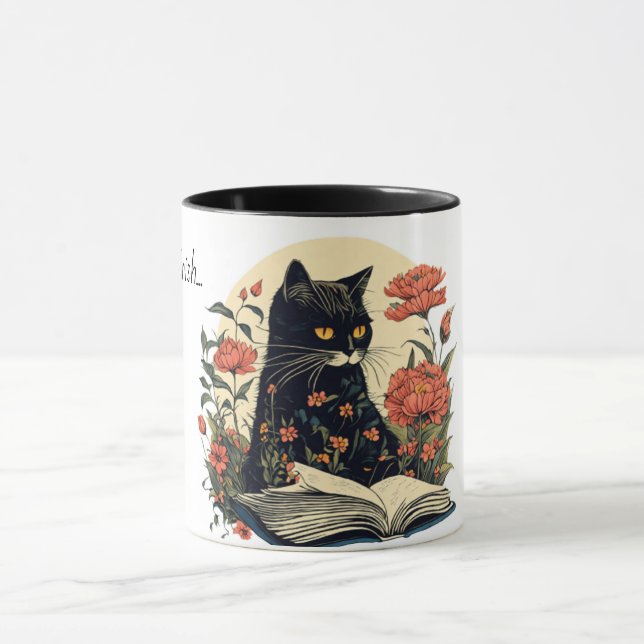 Mug de chat de lecture (Centre)