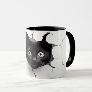 Mug de chat noir 3D 10
