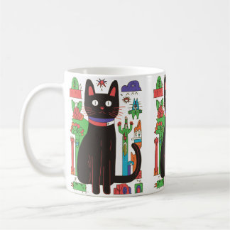 Mug de chat noir joueuse