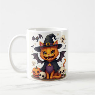 Mug de chat sorcière d'Halloween