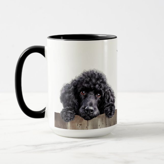 Mug de chien de caniche standard (Gauche)