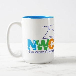 Mug de chorale du nouveau monde du 25e anniversair