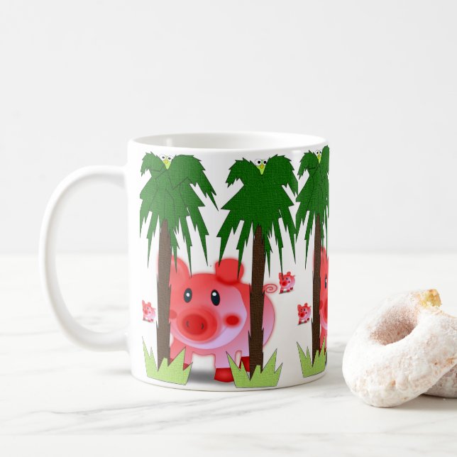 Mug de cochon pour enfants (Avec donut)
