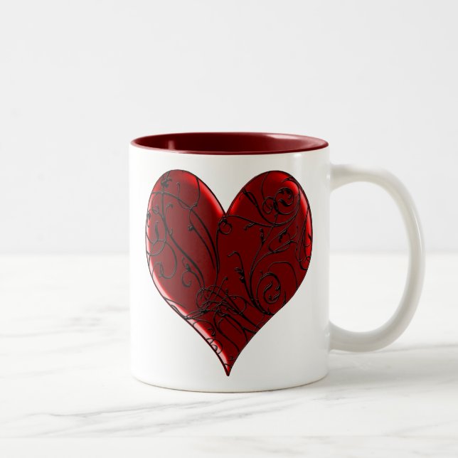 Mug de coeur teint (Droit)
