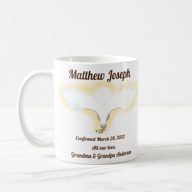 Mug de confirmation de prière du Saint-Esprit (Gauche)