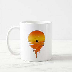 Mug de coucher de soleil fondu - Horizon océan sur