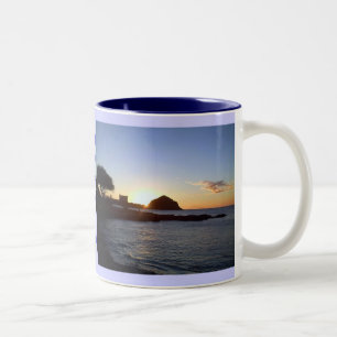 Mug de coucher de soleil tropical hawaïen