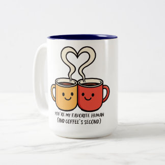 Mug de couple citation drôle sur l'humain et le ca