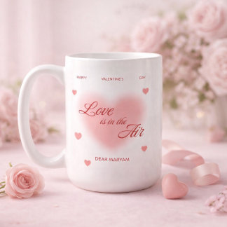 Mug de couple romantique personnalisé pour la Sain