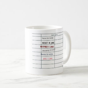 Mug de date d'échéance de la bibliothèque - person