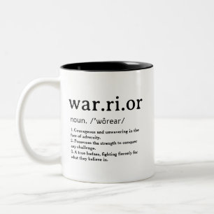 Mug de définition du guerrier du cancer