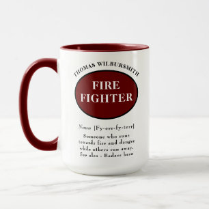 Mug de définition personnalisée de pompier