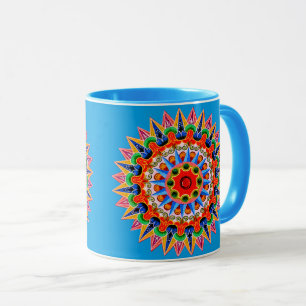 Mug de design de folklore coloré