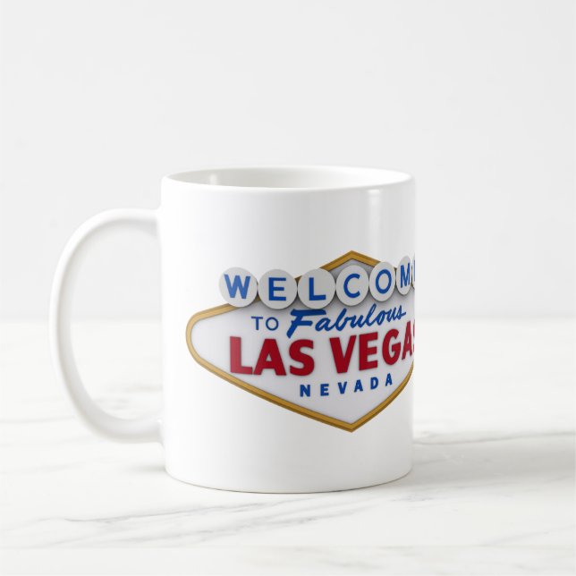 Mug de designer cool bienvenue à las vegas (Gauche)