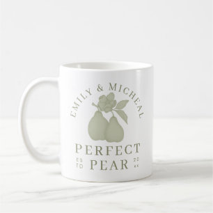 Mug de Fête de Fiançailles Parfait Poire Vert Saug