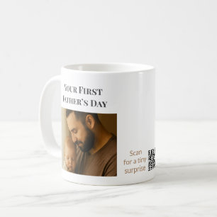 Mug de fête du premier père personnalisé avec code