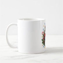 Mug de fêtes de Noël au cacao chaud avec un pingou