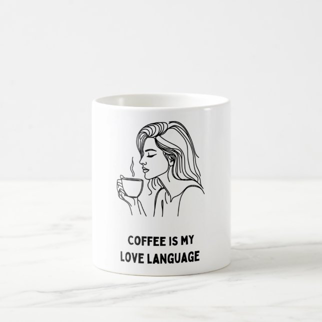 Mug de fille au café : Sip and Saving (Centre)