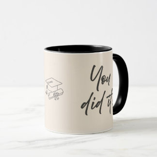 Mug de fin d'études personnalisé – Style élégant e