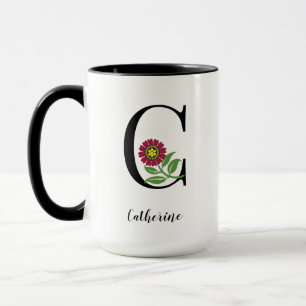 Mug de flamenco monogramme personnalisé