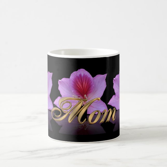 Mug de fleurs d'orchidées personnalisé pour MOM (Centre)
