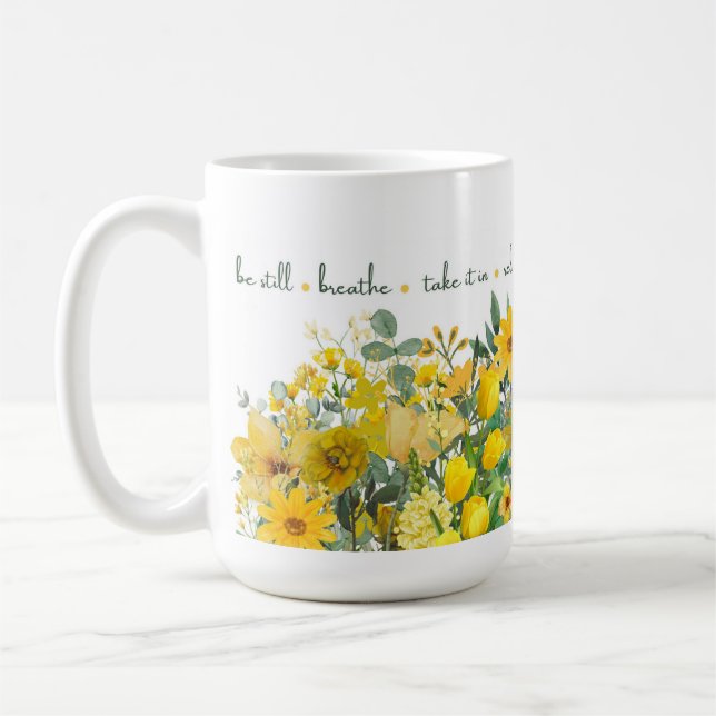 Mug de fleurs jaunes (Gauche)