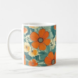Mug de fleurs orange