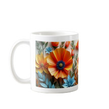 Mug de fleurs pressées, Fleur sauvage de saumons