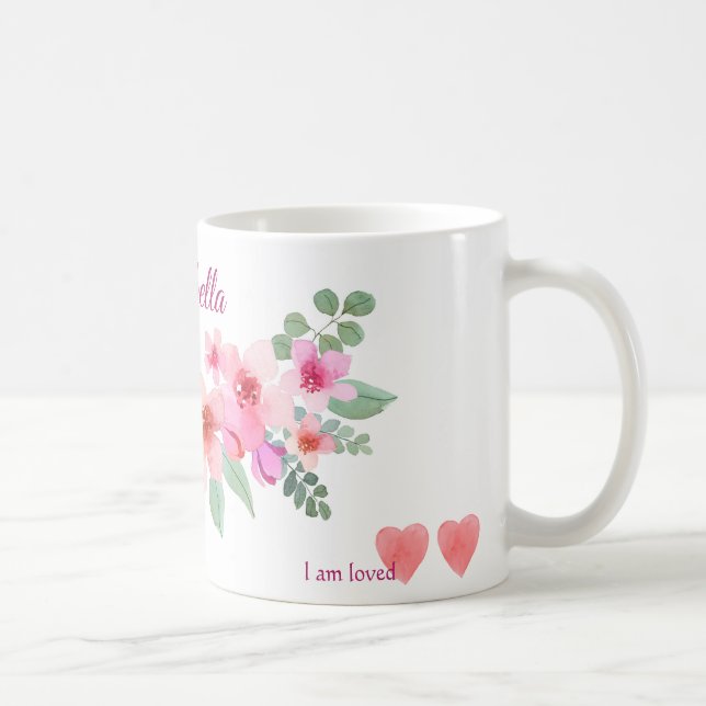 Mug de fleurs roses (Droite)