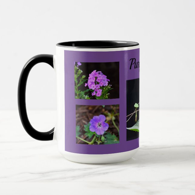 Mug de fleurs violettes (Gauche)