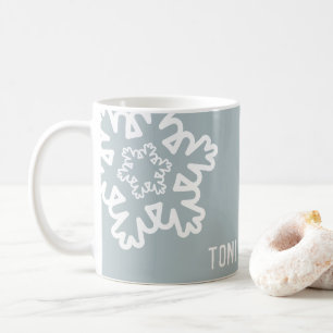 Mug de flocons de neige minimaux