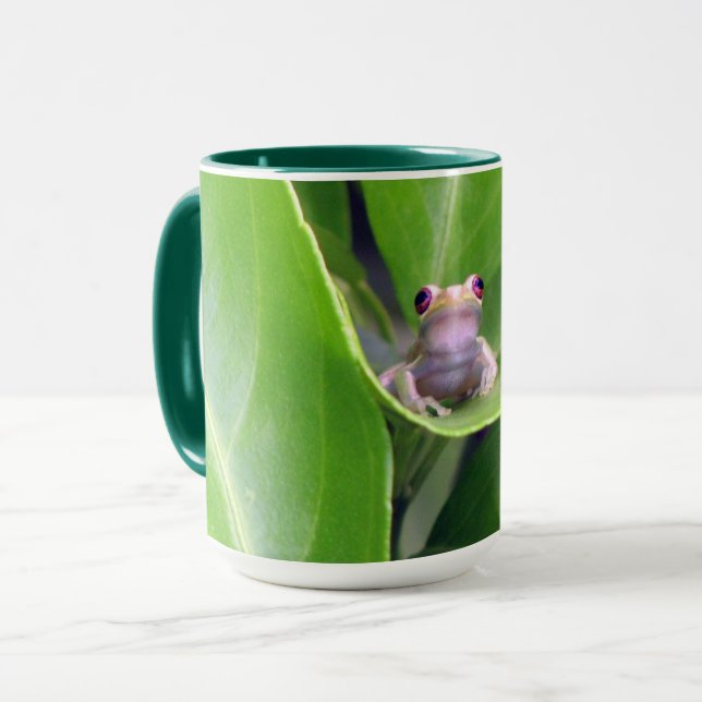 Mug de grenouilles d'arbre - Choisissez votre styl (Devant gauche)