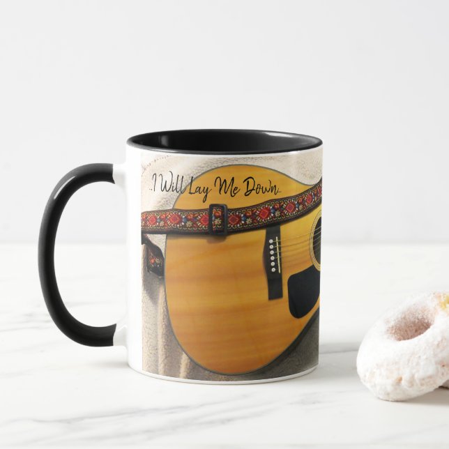 Mug de guitare populaire avec texte (Avec donut)