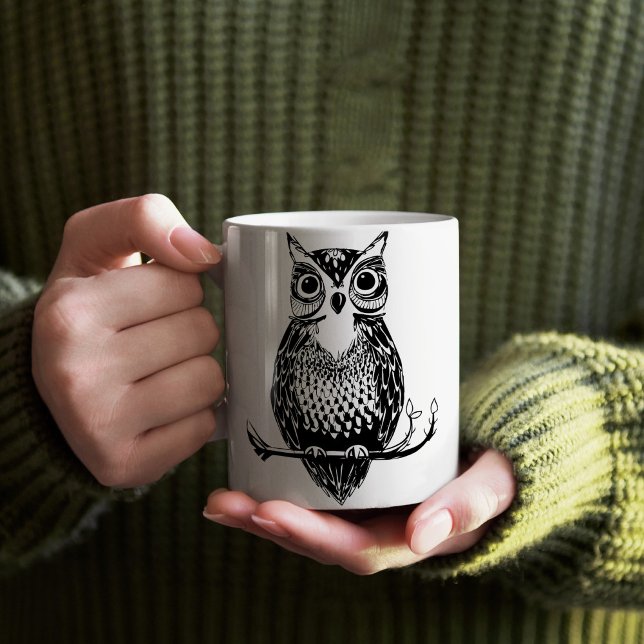Mug de hibou illustrée (Owl Illustration Mug)
