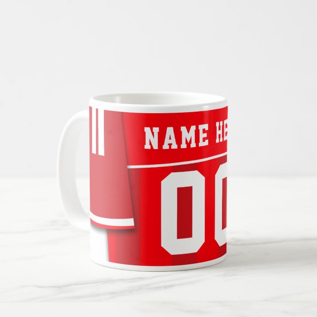 Mug de jersey Footy de football personnalisable, r (Devant gauche)