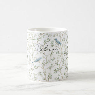 Mug De jolis oiseaux bleus croient