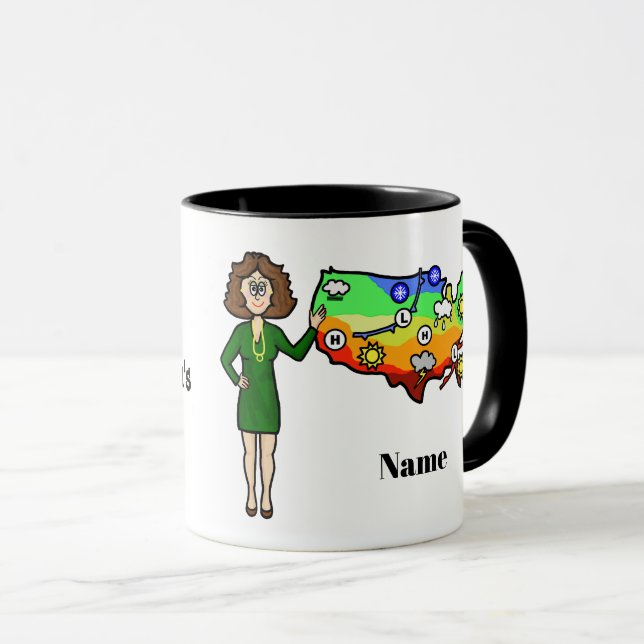Mug de jour de l'intestin féminin avec nom (Devant droit)