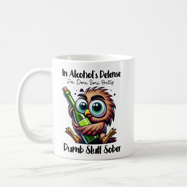 Mug de la chouette de défense de l’alcool (Gauche)