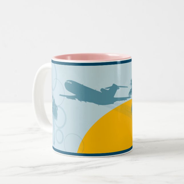 Mug de la compagnie aérienne commerciale Cool Retr (Devant gauche)