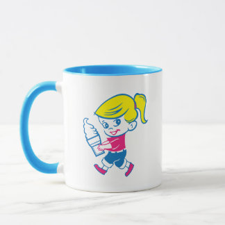 Mug de la crème glacée en bleu