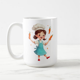 Mug de la Fille Cuisinière Adorable avec Design de