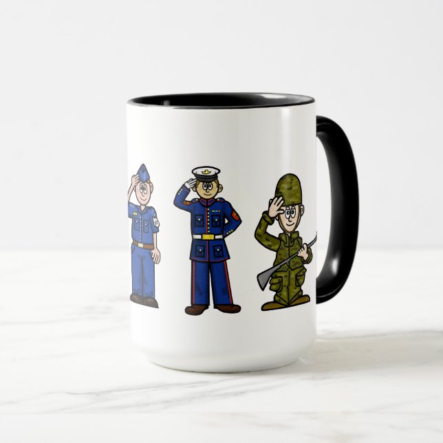 Mug de la journée d'appréciation des forces armées (Devant droit)