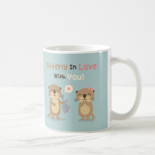 Mug de la loutre mignonne amoureuse de vous avec u