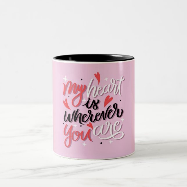 Mug de la Saint Valentin avec Lettres romantiques (Centre)